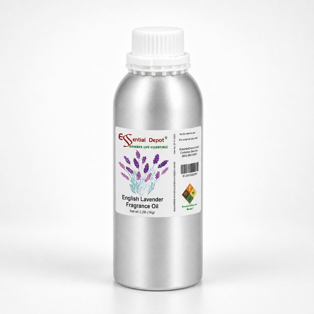 English Lavender Fragrance Oil - 1 kg. - Approx 2.2 lbs.