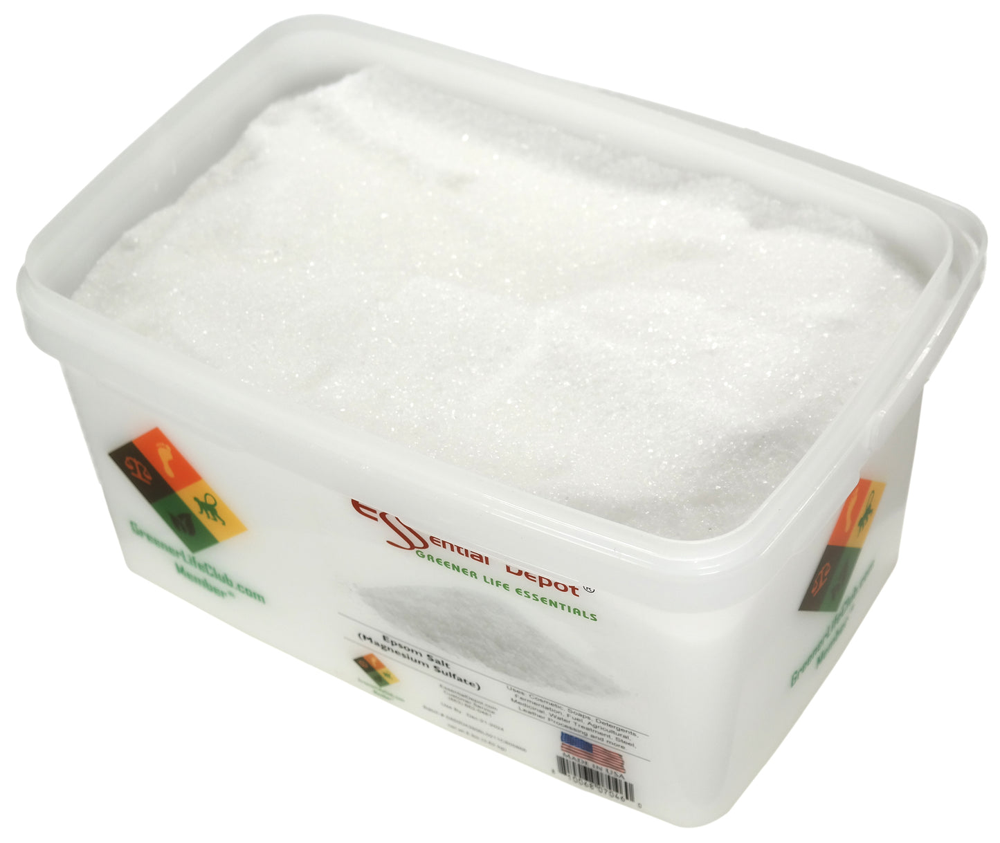 EPSOM SALT - MAGNESIUM SULFATE - MgS04 - 8 LBS - Greener Life Club Box  - FREE US SHIPPING