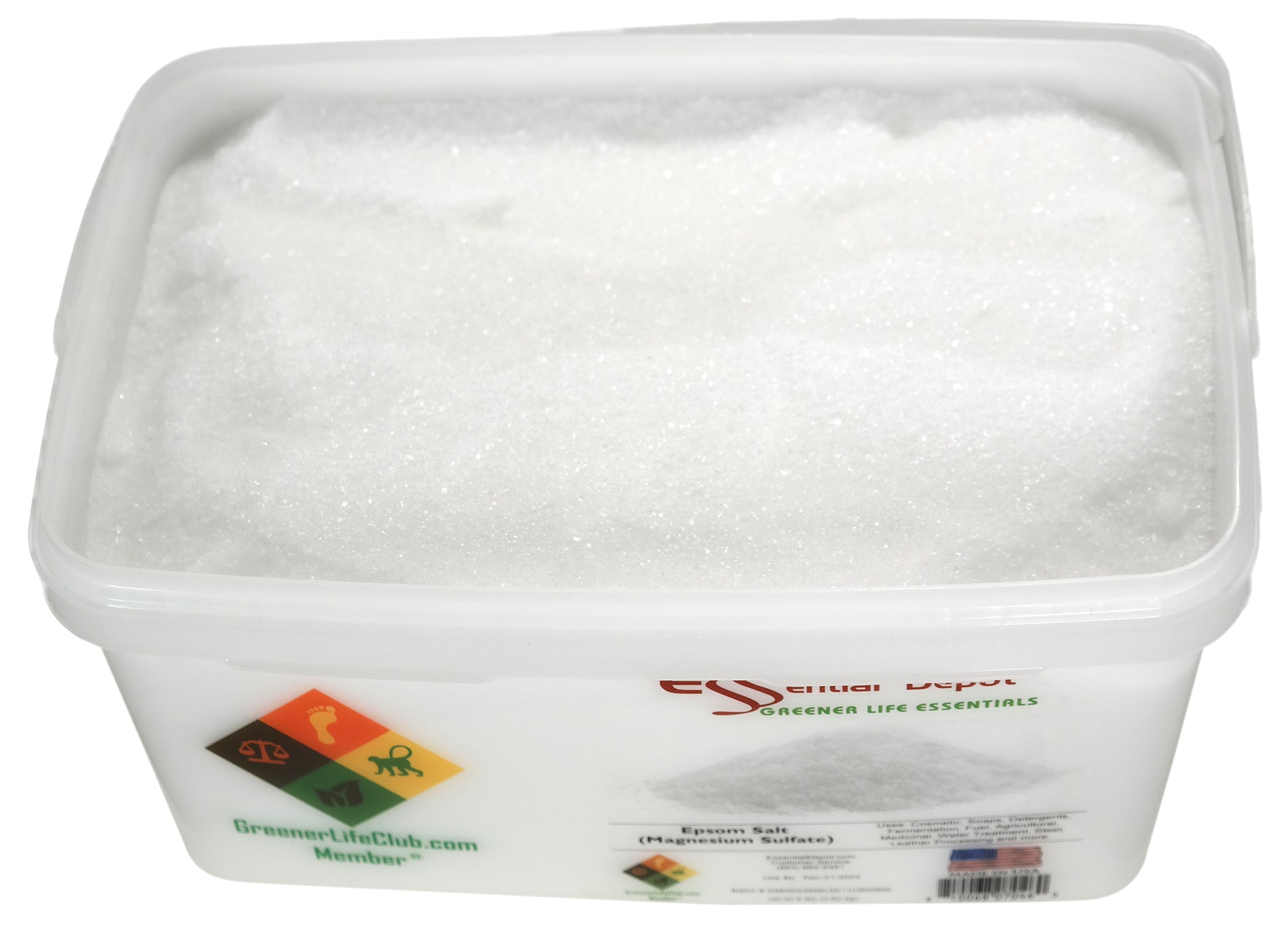 EPSOM SALT - MAGNESIUM SULFATE - MgS04 - 8 LBS - Greener Life Club Box  - FREE US SHIPPING