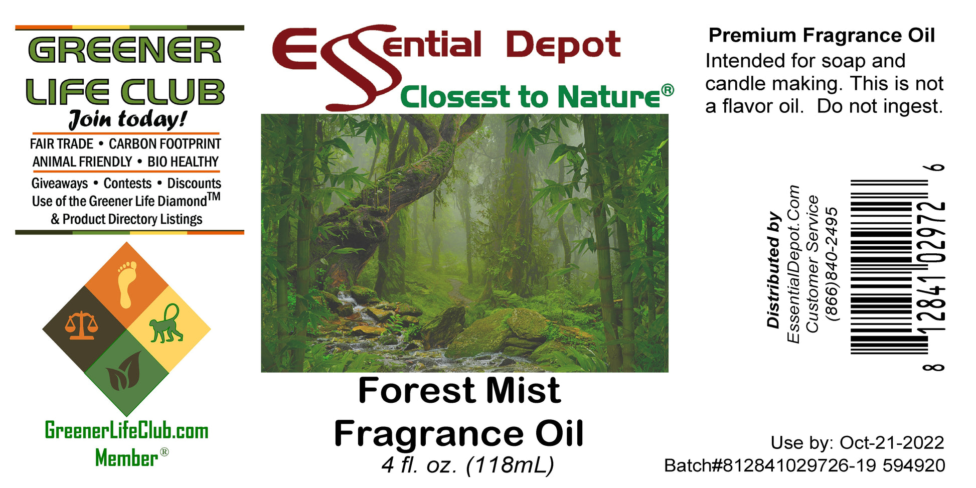 Forest Mist Fragrance Oil - 4 oz.