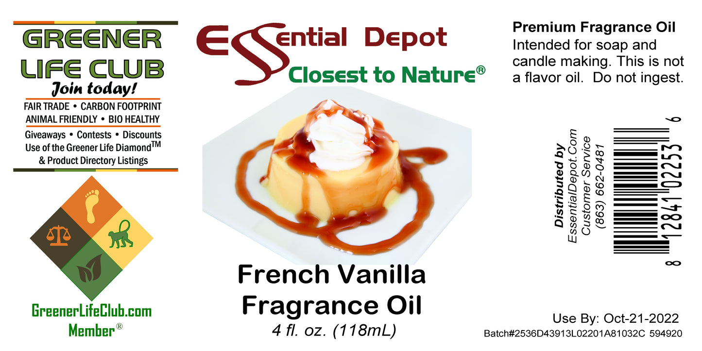 French Vanilla Fragrance Oil - 4 oz.