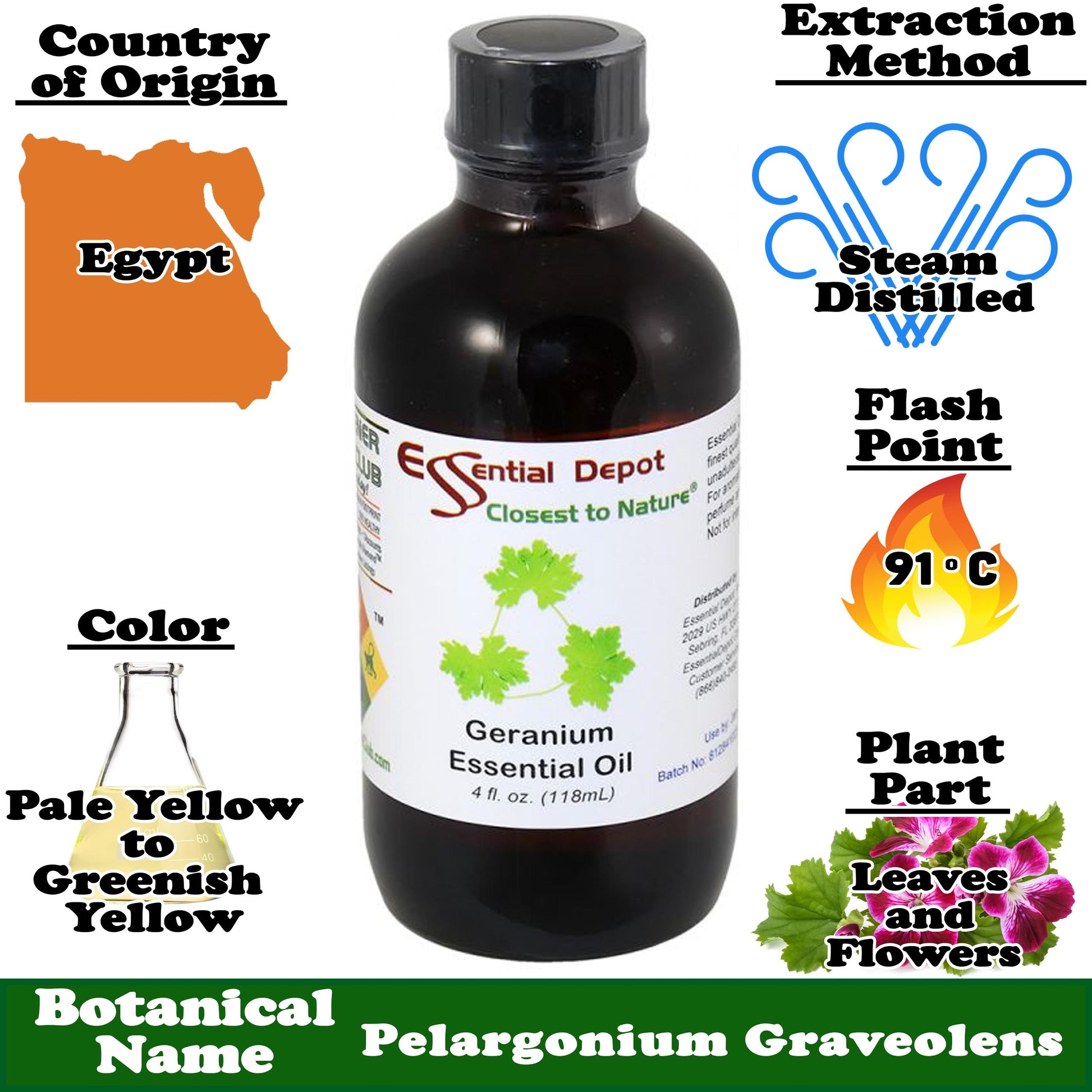 Geranium Essential Oil - 4 oz.