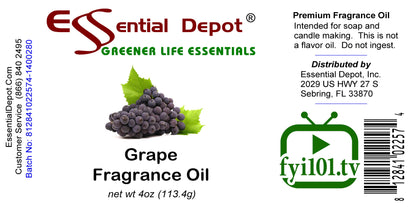 Grape Fragrance Oil - 1 kg. - Approx 2.2 lbs.