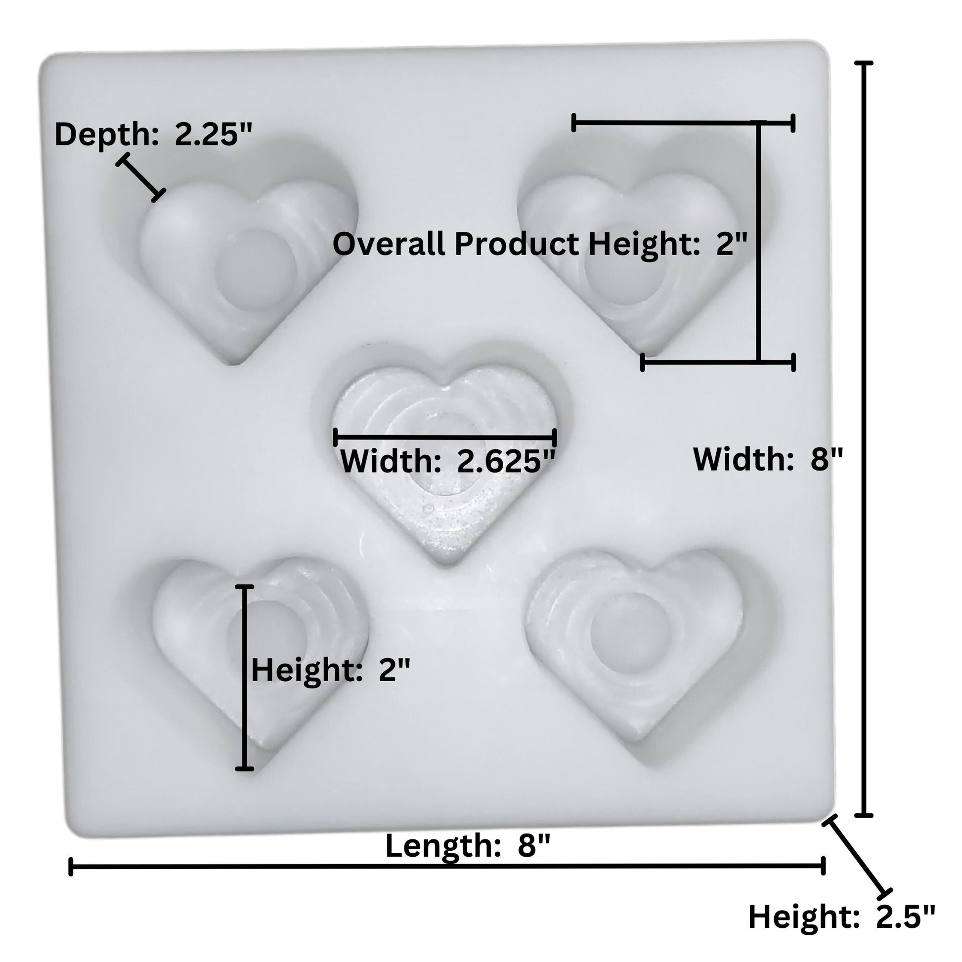 R.E.D. MultiPurpose Heart MOLD - for use by hand or with The R.E.D. Press - NSF, Food Grade