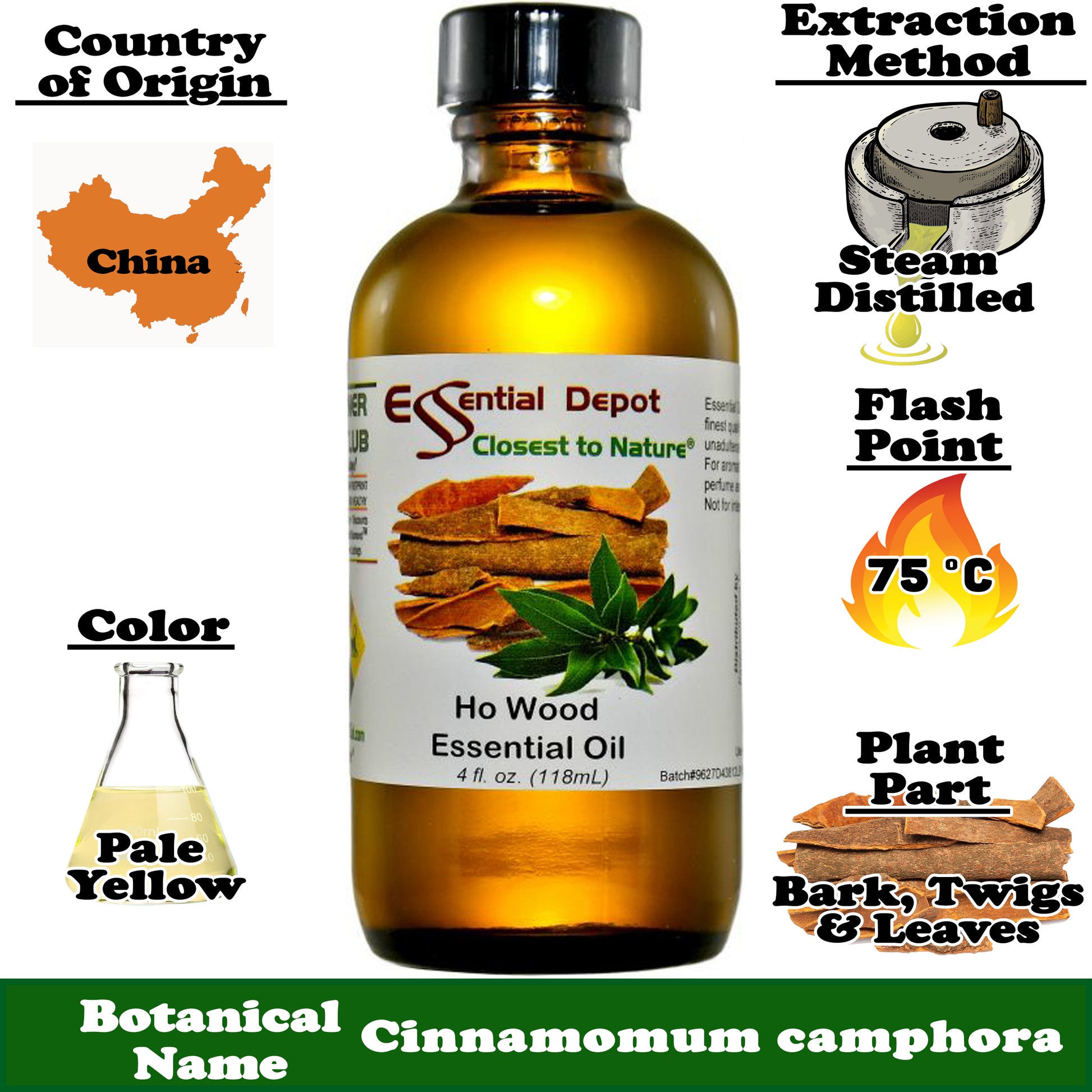 Ho Wood Essential Oil - 4 oz.
