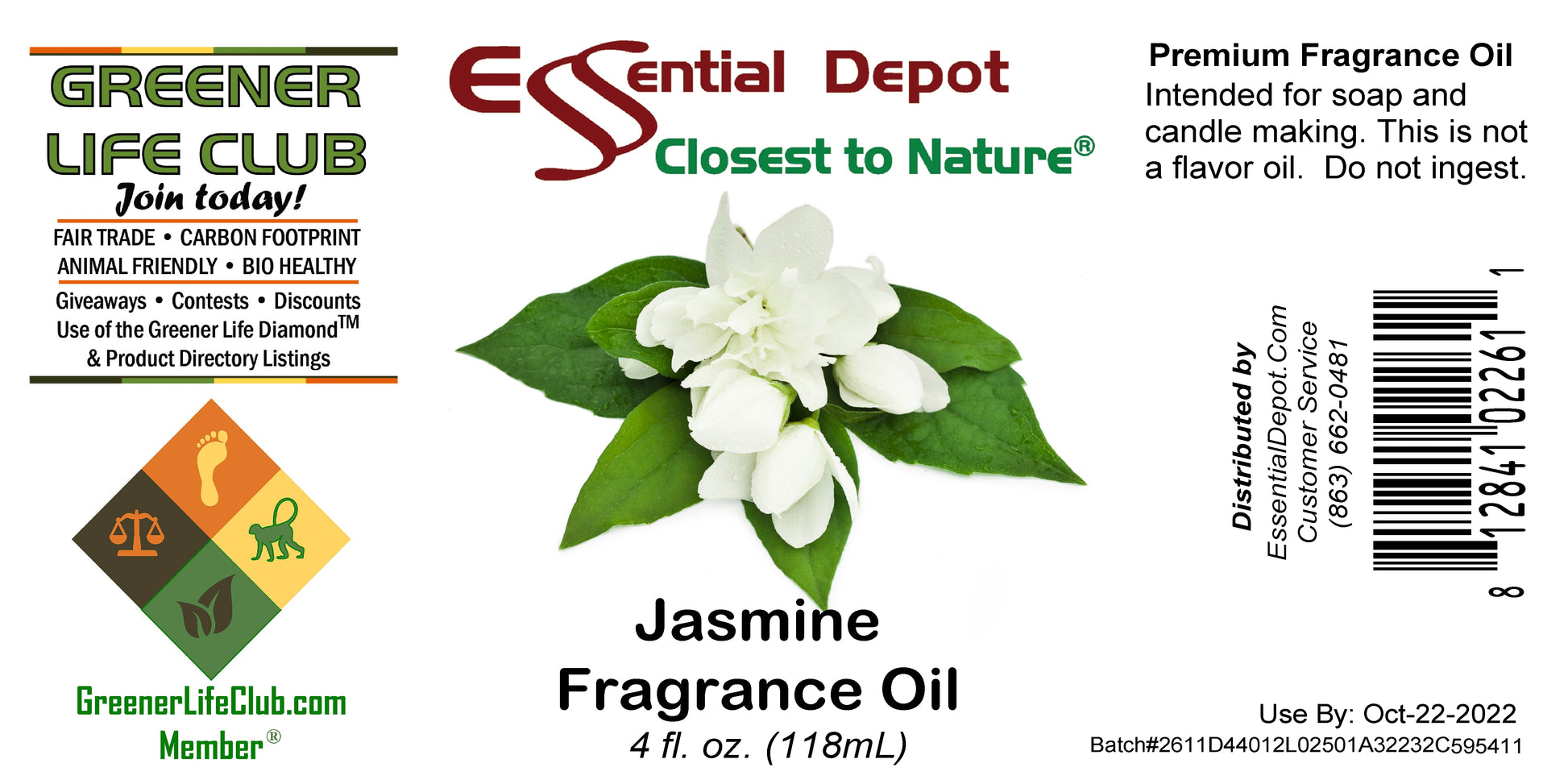 Jasmine Fragrance Oil - 4 oz.