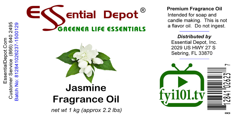 Jasmine Fragrance Oil - 1 kg. - Approx 2.2 lbs.