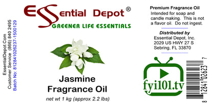Jasmine Fragrance Oil - 1 kg. - Approx 2.2 lbs.