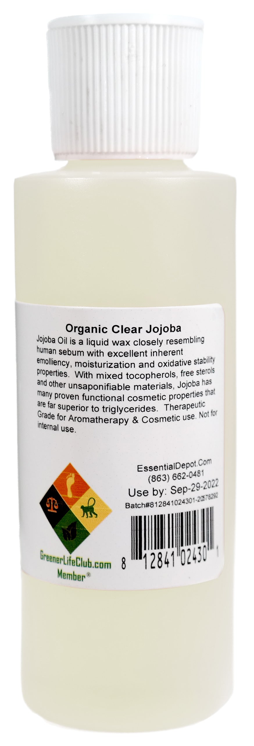 Jojoba Organic Clear 4 oz.