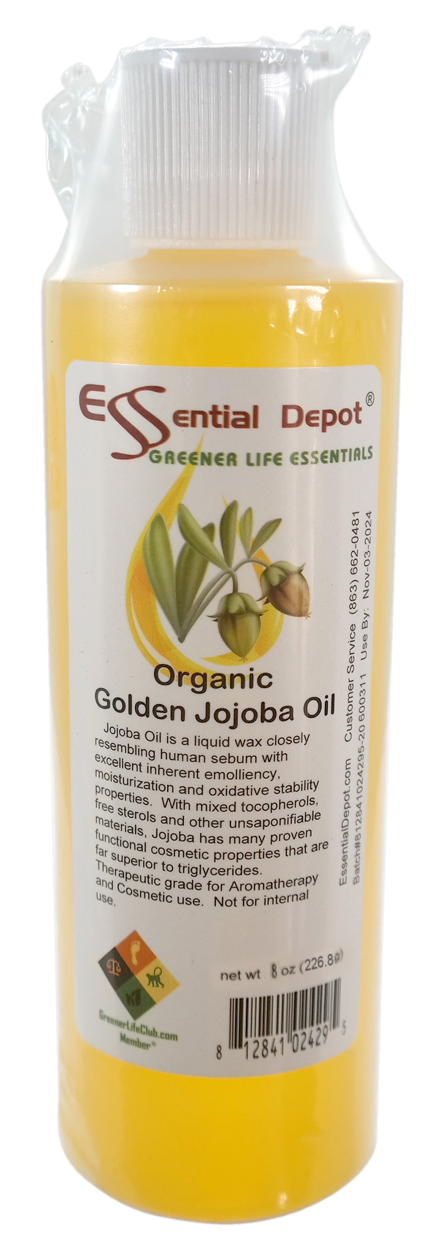 Jojoba Organic Golden 8 oz.