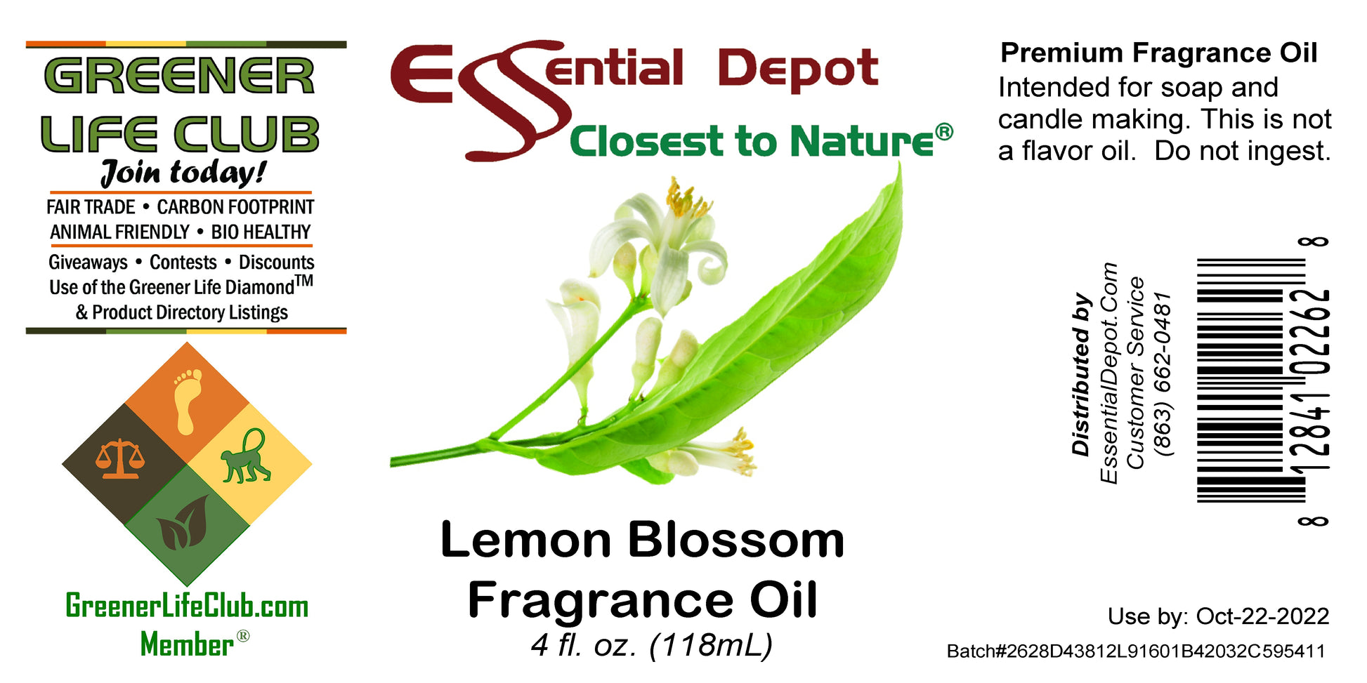 Lemon Blossom Fragrance Oil - 4 oz.