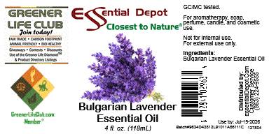 Lavender Bulgarian Essential Oil - 4 oz.