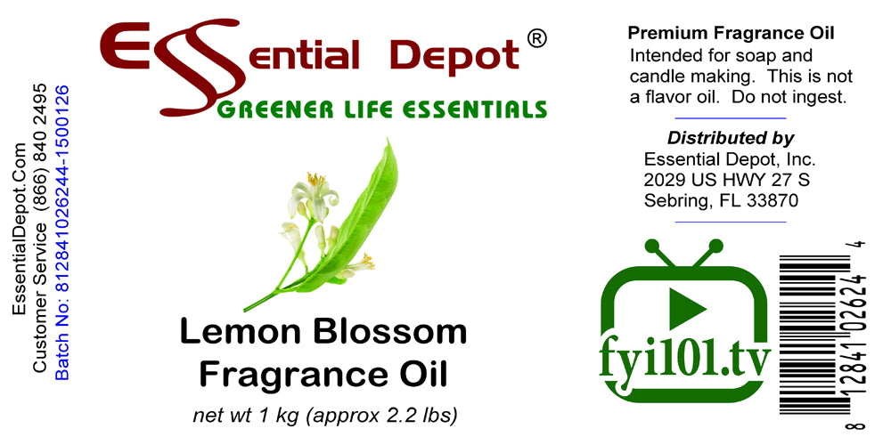 Lemon Blossom Fragrance Oil - 1 kg. - Approx 2.2 lbs.