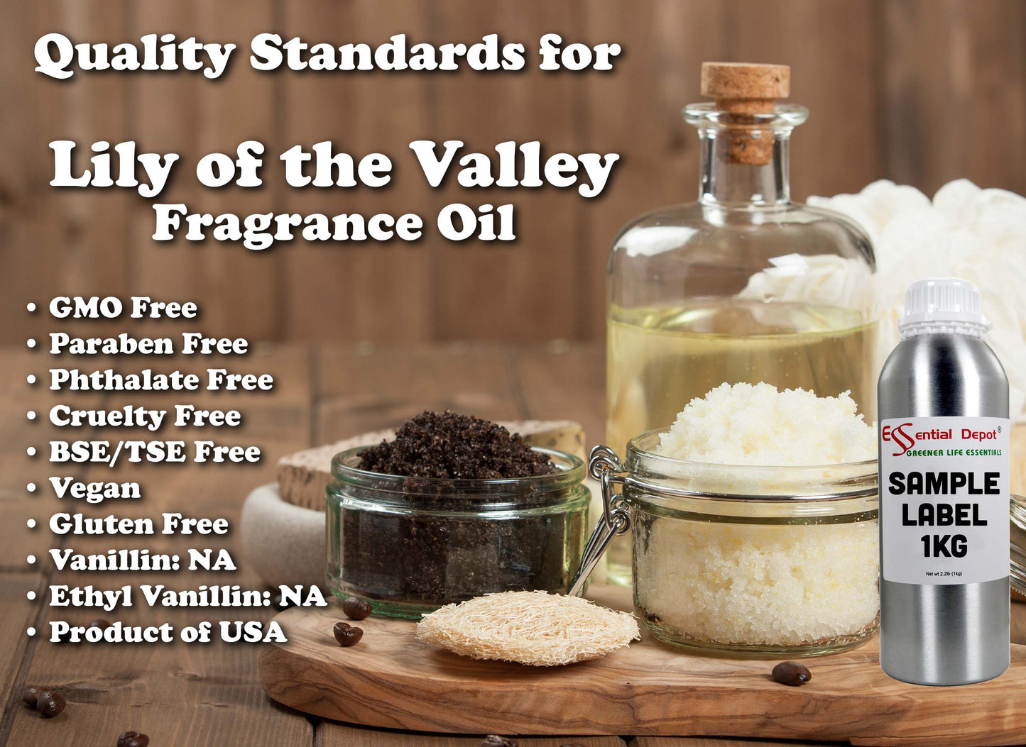 Lily of the Valley Fragrance Oil - 1 kg. - Approx 2.2 lbs.