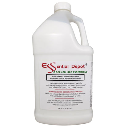 Sodium Hydroxide Lye Micro Beads - 40 lbs - 4 x 10lb Bottles - Food Grade