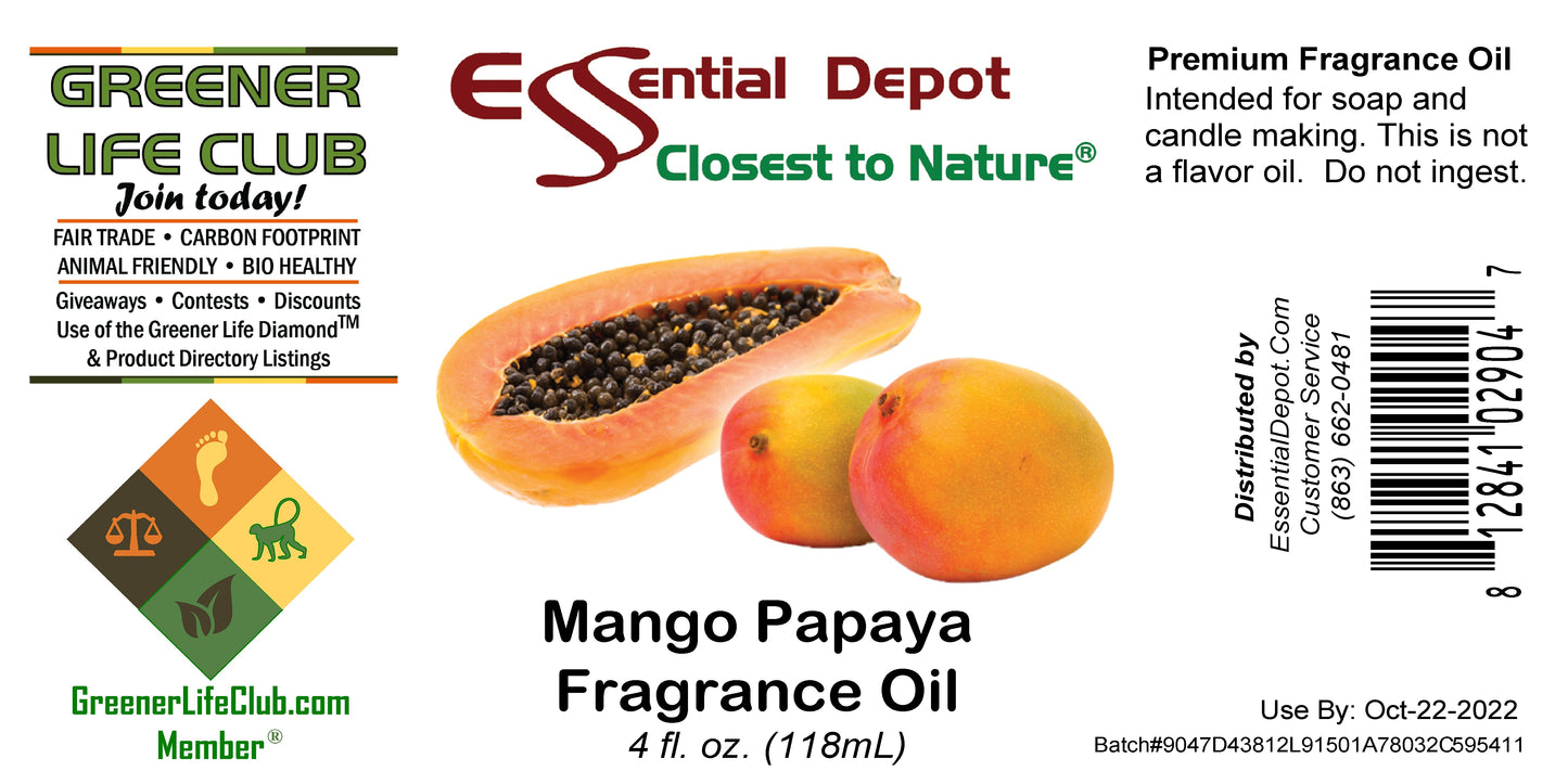 Mango Papaya Fragrance Oil - 4 oz.