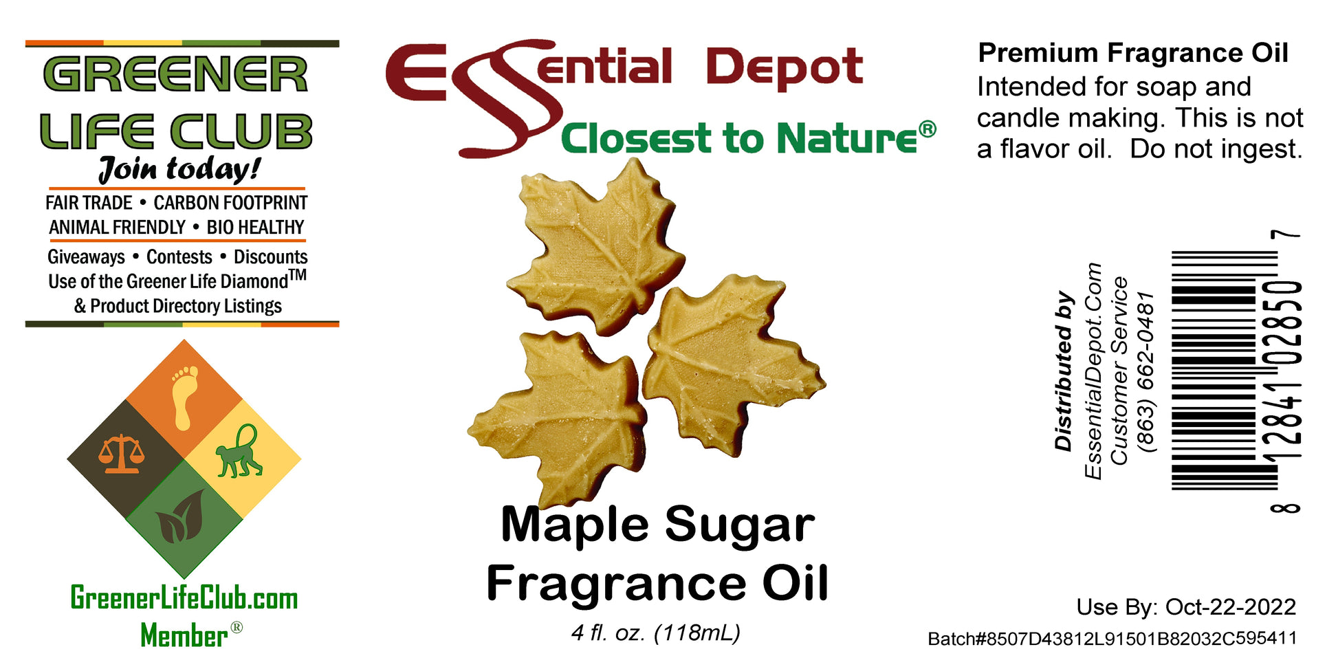 Maple Sugar Fragrance Oil - 4 oz.