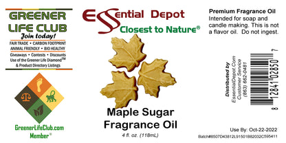 Maple Sugar Fragrance Oil - 4 oz.