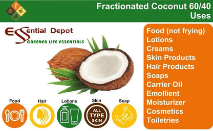 Coconut Oil - MCT Oil - Fractionated - Liquid - C6, C8, C10 - 1 Gallon - Food Grade - Non GMO