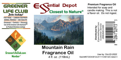 Mountain Rain Fragrance Oil - 4 oz.
