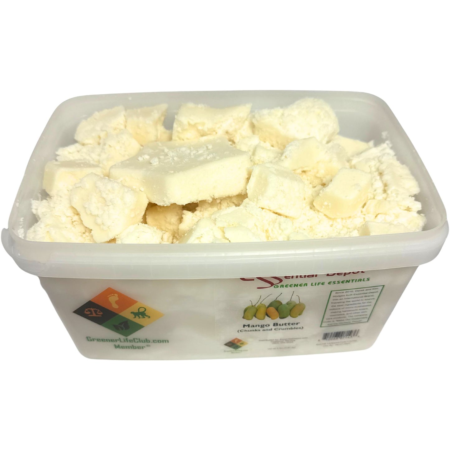 Mango Butter - Chunks and Crumbles - 4 lb net wt (1.81 kg) - Refined - Bleached - Deodorized