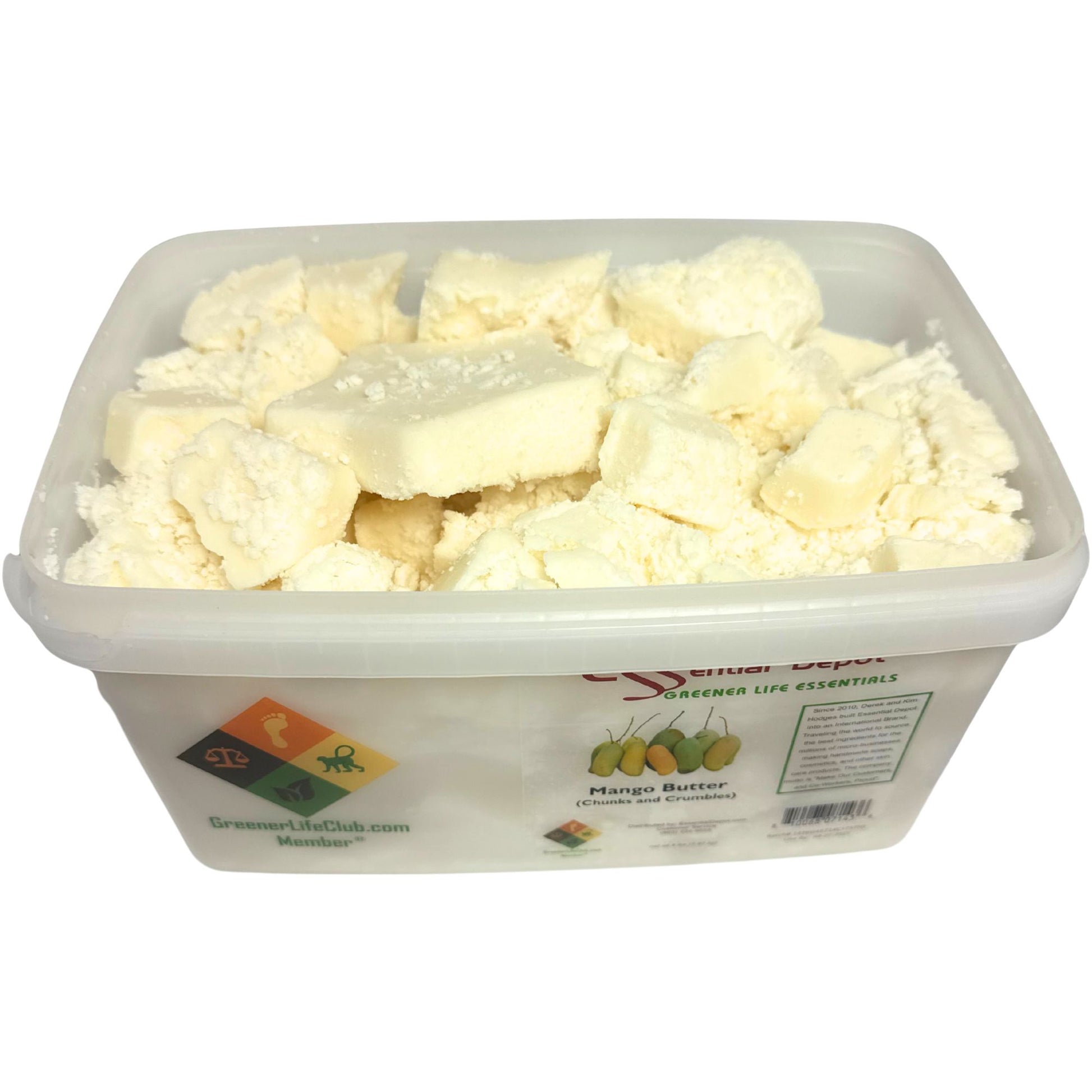 Mango Butter - Chunks and Crumbles - 4 lb net wt (1.81 kg) - Refined - Bleached - Deodorized