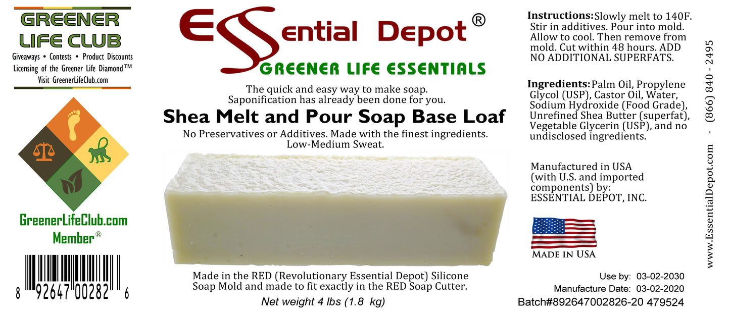 Shea Melt and Pour - 4lb Loaf