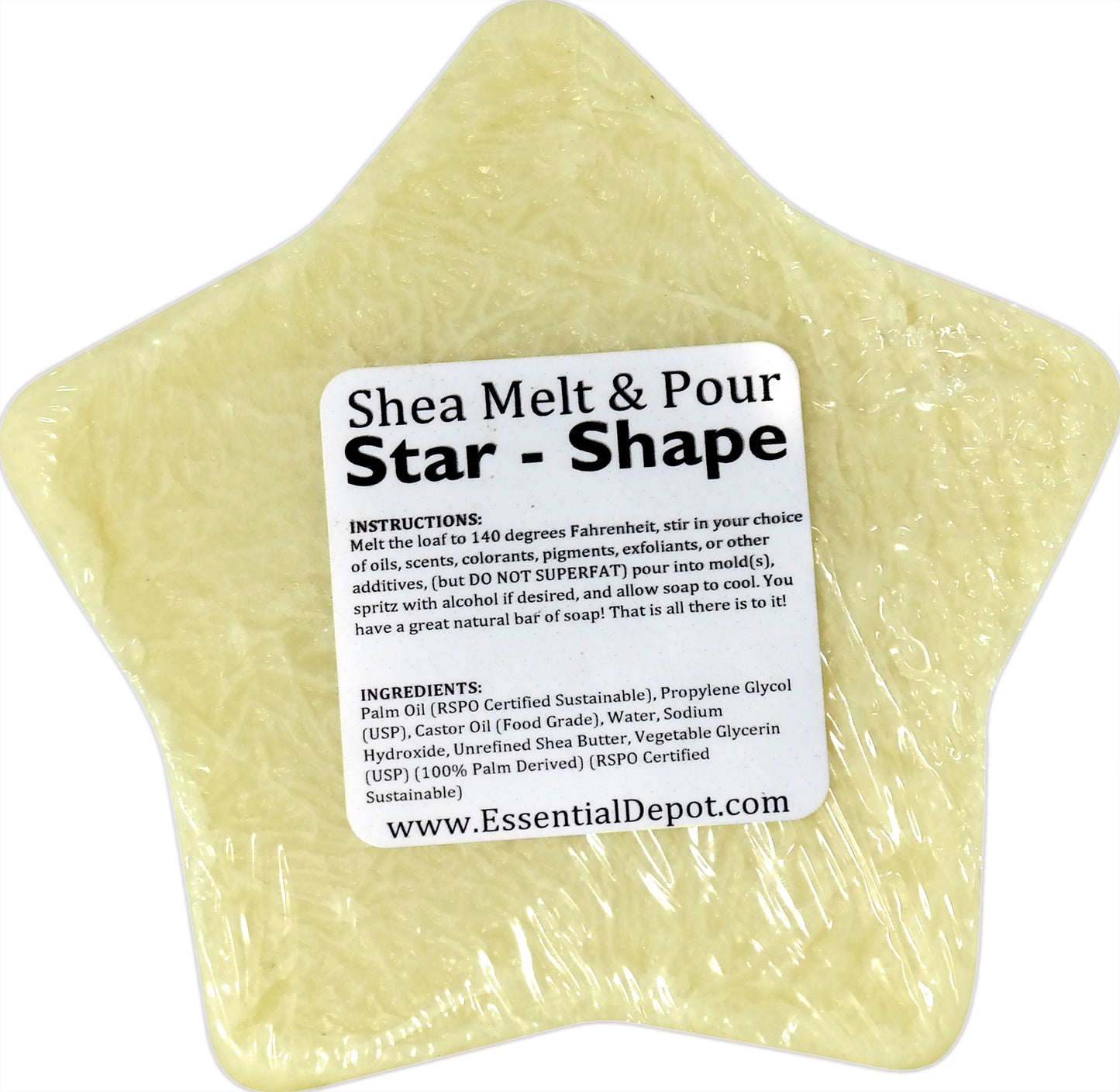 Shea Melt and Pour - 3.5oz (99 grams) Star