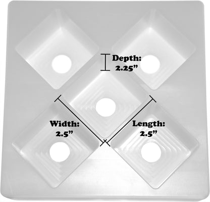 The R.E.D. Bath Bomb Press with 5 Bath Bomb Diamond Mold, Pushers and Pucks