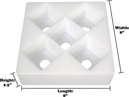 The R.E.D. Bath Bomb Press with 5 Bath Bomb Diamond Mold, Pushers and Pucks