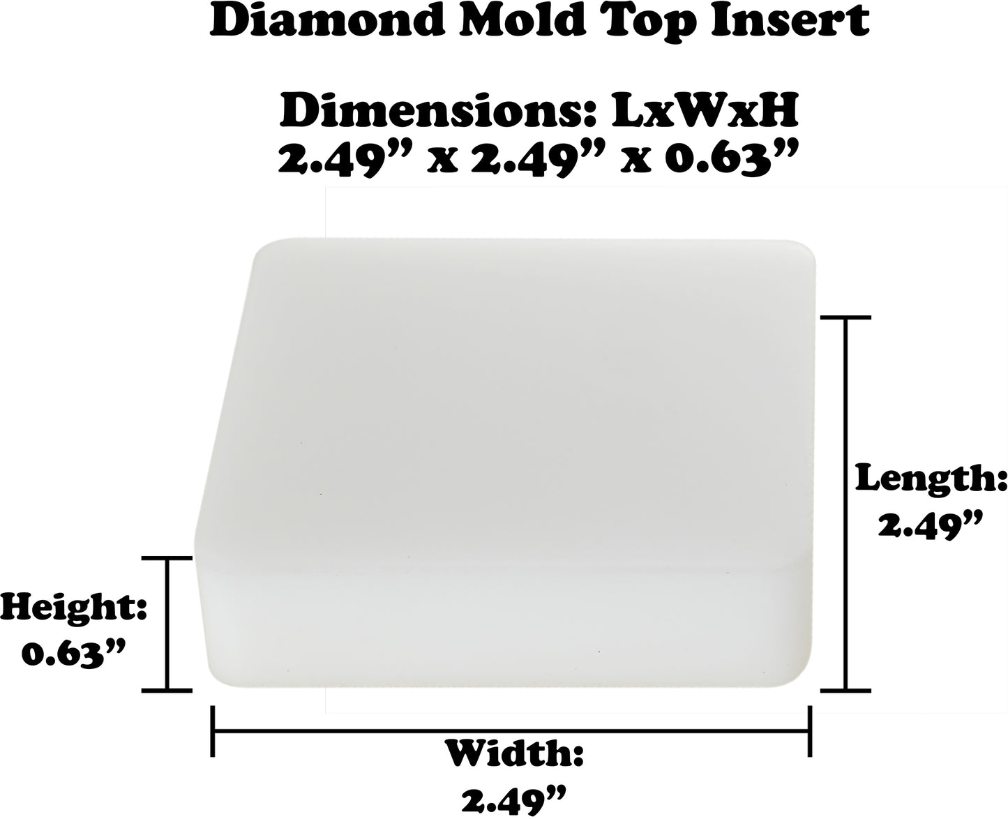 R.E.D. MultiPurpose Diamond MOLD - for use by hand or with The R.E.D. Press - NSF, Food Grade