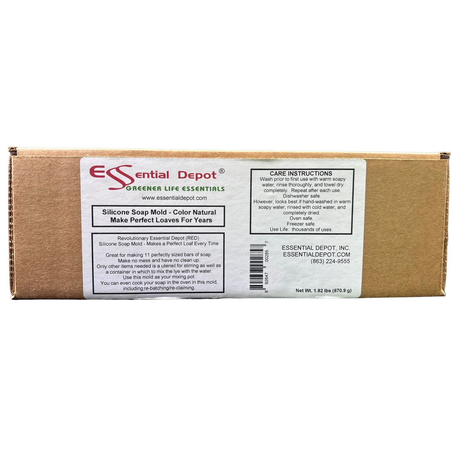R.E.D. Silicone Soap Mold - COLOR NATURAL - NEW and UNUSED but outside of Specifications
