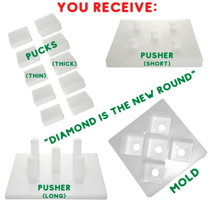 R.E.D. MultiPurpose Diamond MOLD - for use by hand or with The R.E.D. Press - NSF, Food Grade