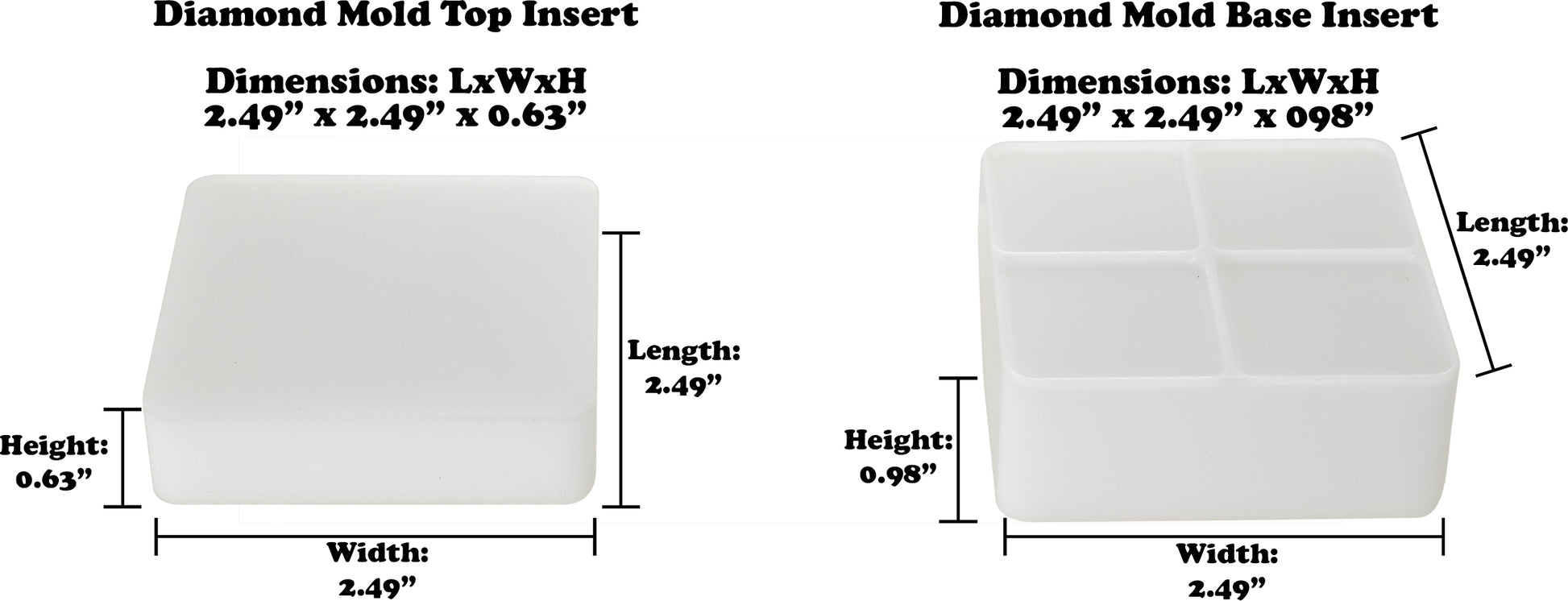 R.E.D. MultiPurpose Diamond MOLD - MOLD ONLY - for use by hand or with The R.E.D. Press