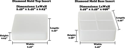 R.E.D. MultiPurpose Diamond MOLD - for use by hand or with The R.E.D. Press - NSF, Food Grade