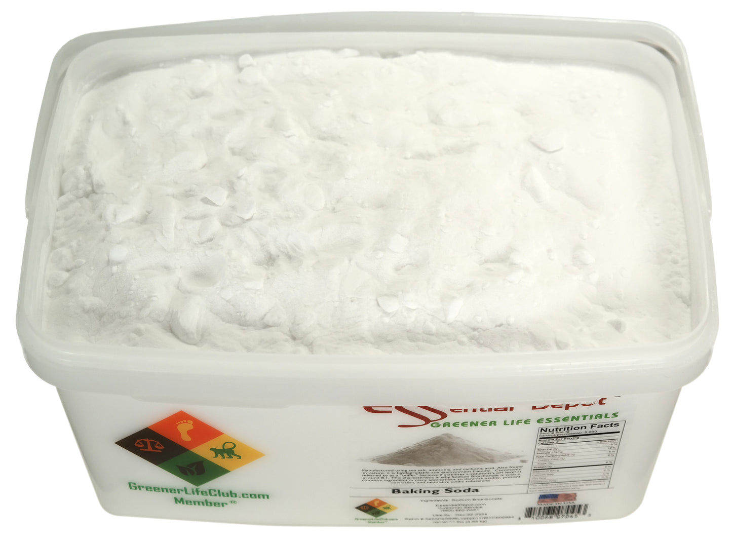 BAKING SODA - SODIUM BICARBONATE - Minimum 99% NaHCO3 - 11 lb in Greener Life Club Box  - FREE US SHIPPING