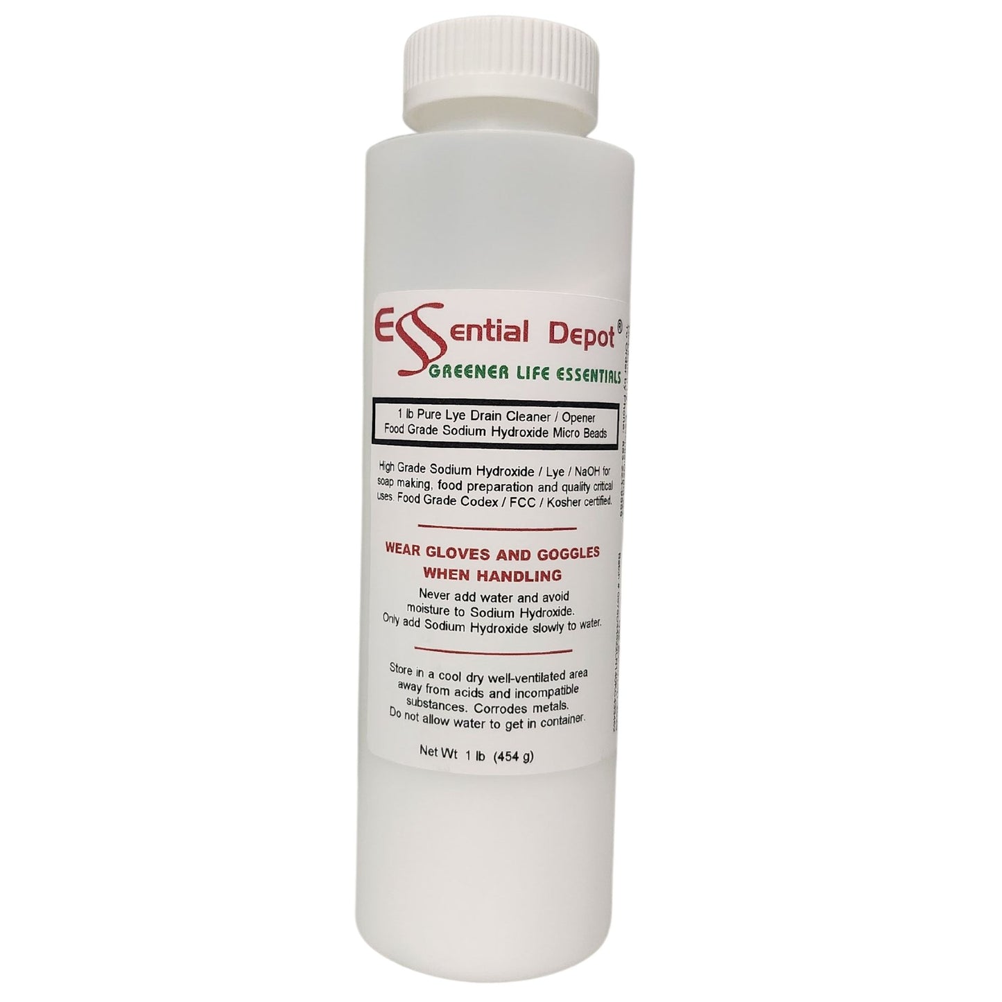 Sodium Hydroxide Lye Micro Beads - Food Grade - USP - 9 lbs - 9 x 1lb Bottles - FREE US SHIPPING
