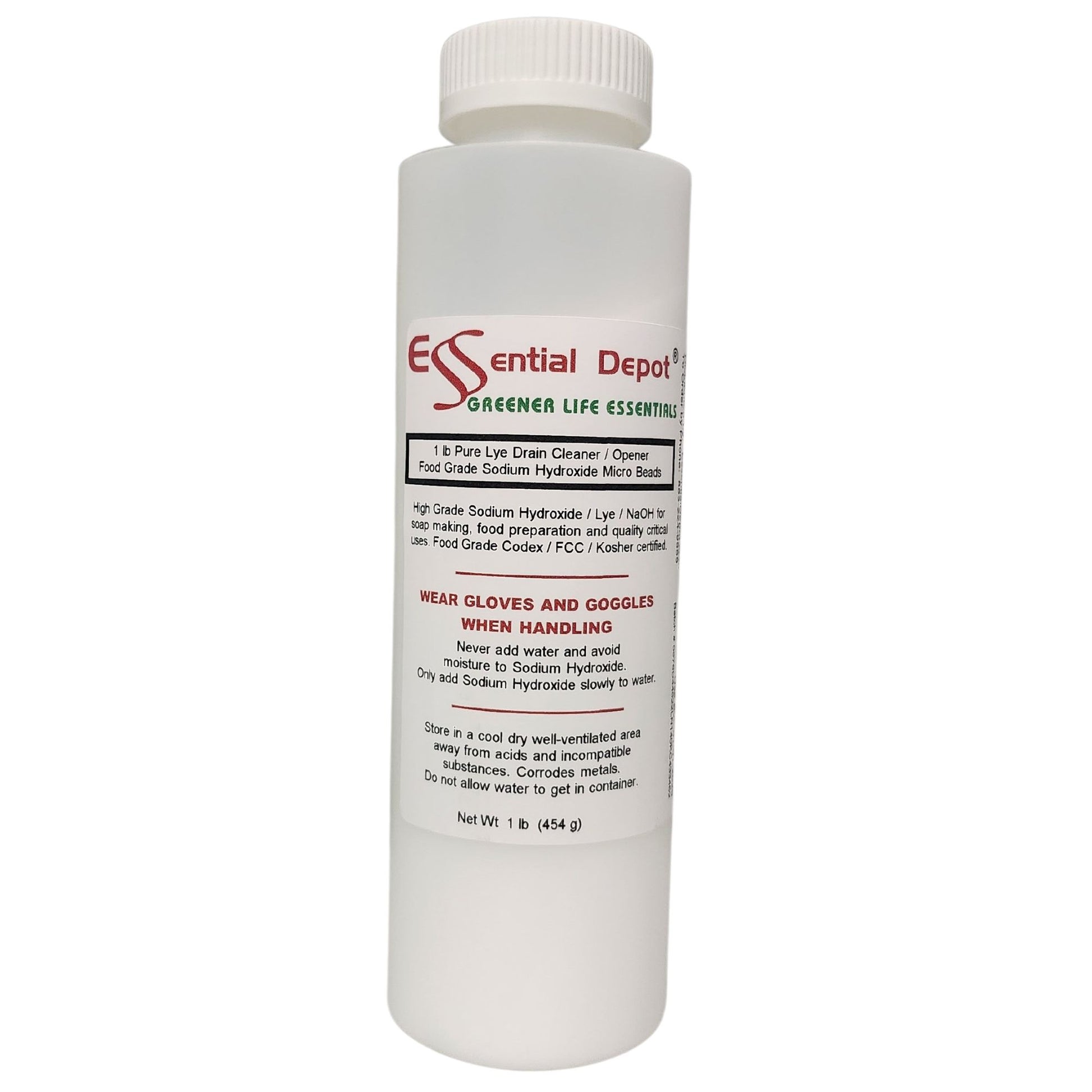 Sodium Hydroxide Lye Micro Beads - Food Grade - USP - 9 lbs - 9 x 1lb Bottles - FREE US SHIPPING