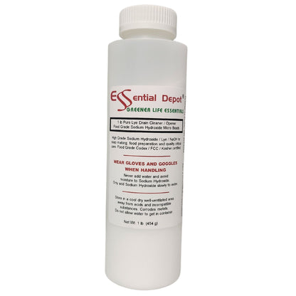 Sodium Hydroxide Lye Micro Beads - Food Grade - USP - 9 lbs - 9 x 1lb Bottles - FREE US SHIPPING