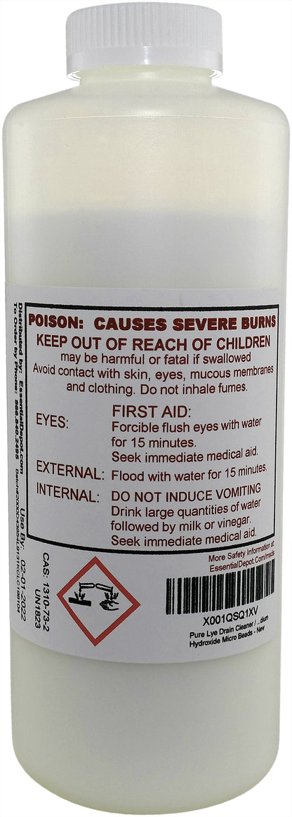 Sodium Hydroxide Lye Micro Beads - Food Grade - USP - 2 lbs - FREE US SHIPPING