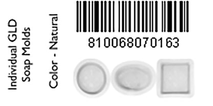 R.E.D. Silicone Individual Soap Molds - Color: Natural - 3 Pack