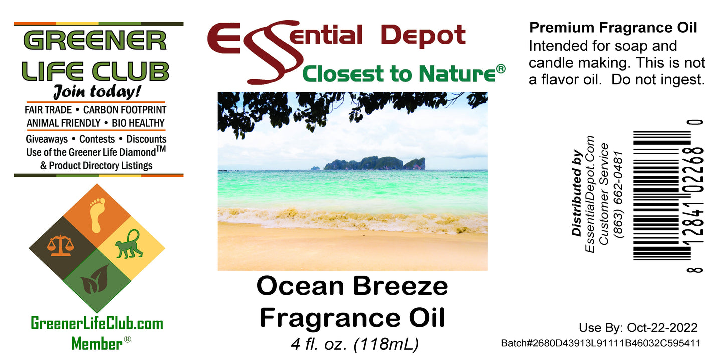 Ocean Breeze Fragrance Oil - 4 oz.