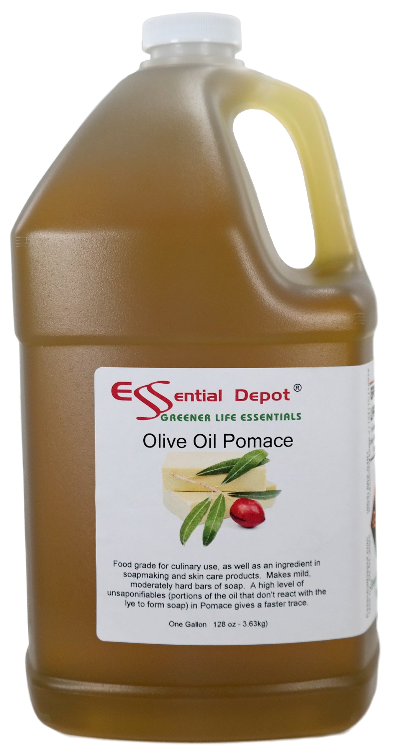 Olive Oil - Pomace Grade - 2 Gallons - 2 x 1 Gallon Containers - Food Grade - No Additives