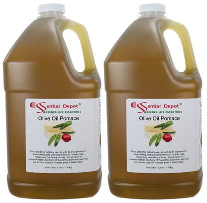 Olive Oil - Pomace Grade - 2 Gallons - 2 x 1 Gallon Containers - Food Grade - No Additives