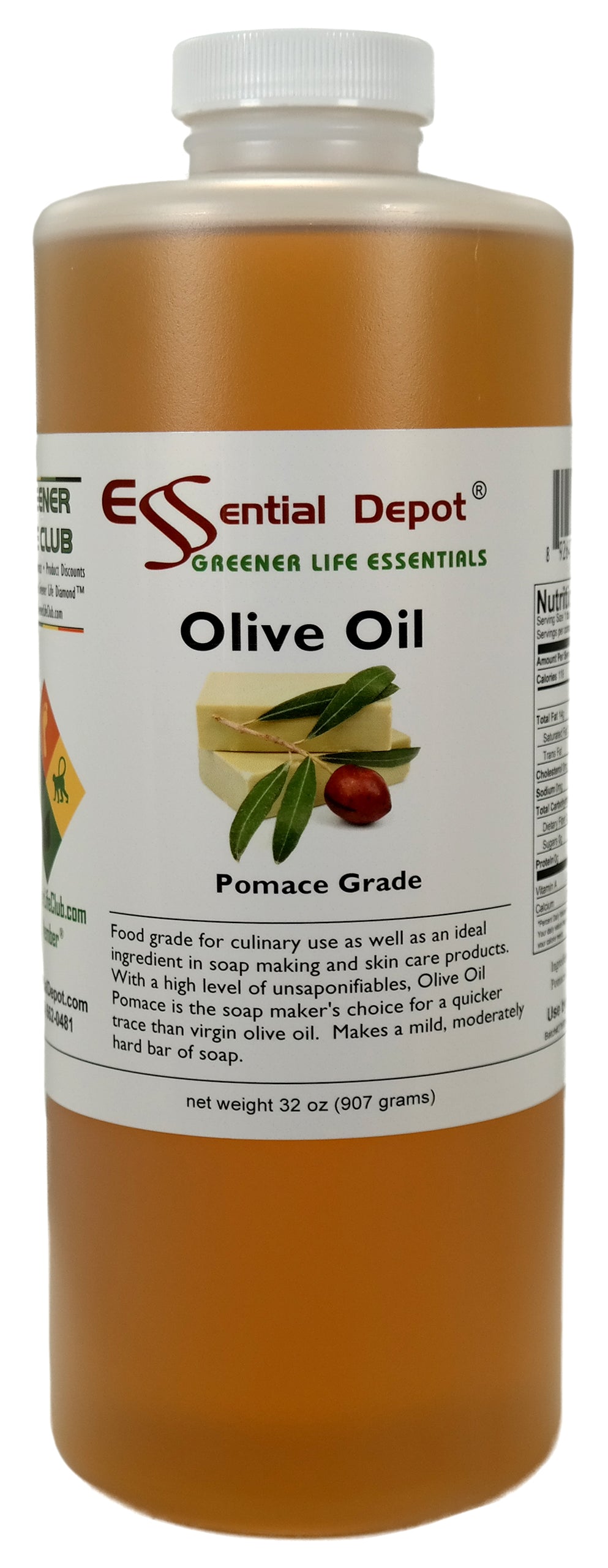Olive Oil - Pomace Grade - 5 Quarts (32 oz per container) - Food Grade - No Additives