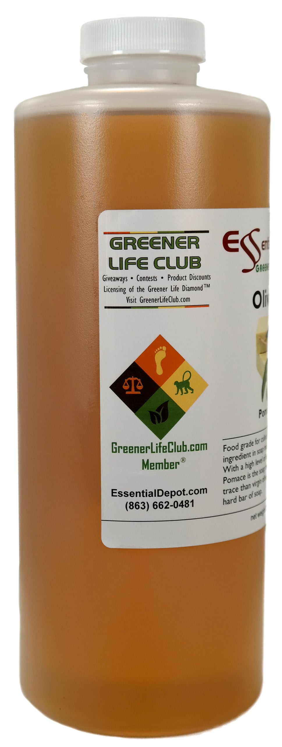 Olive Oil - Pomace Grade - 5 Quarts (32 oz per container) - Food Grade - No Additives