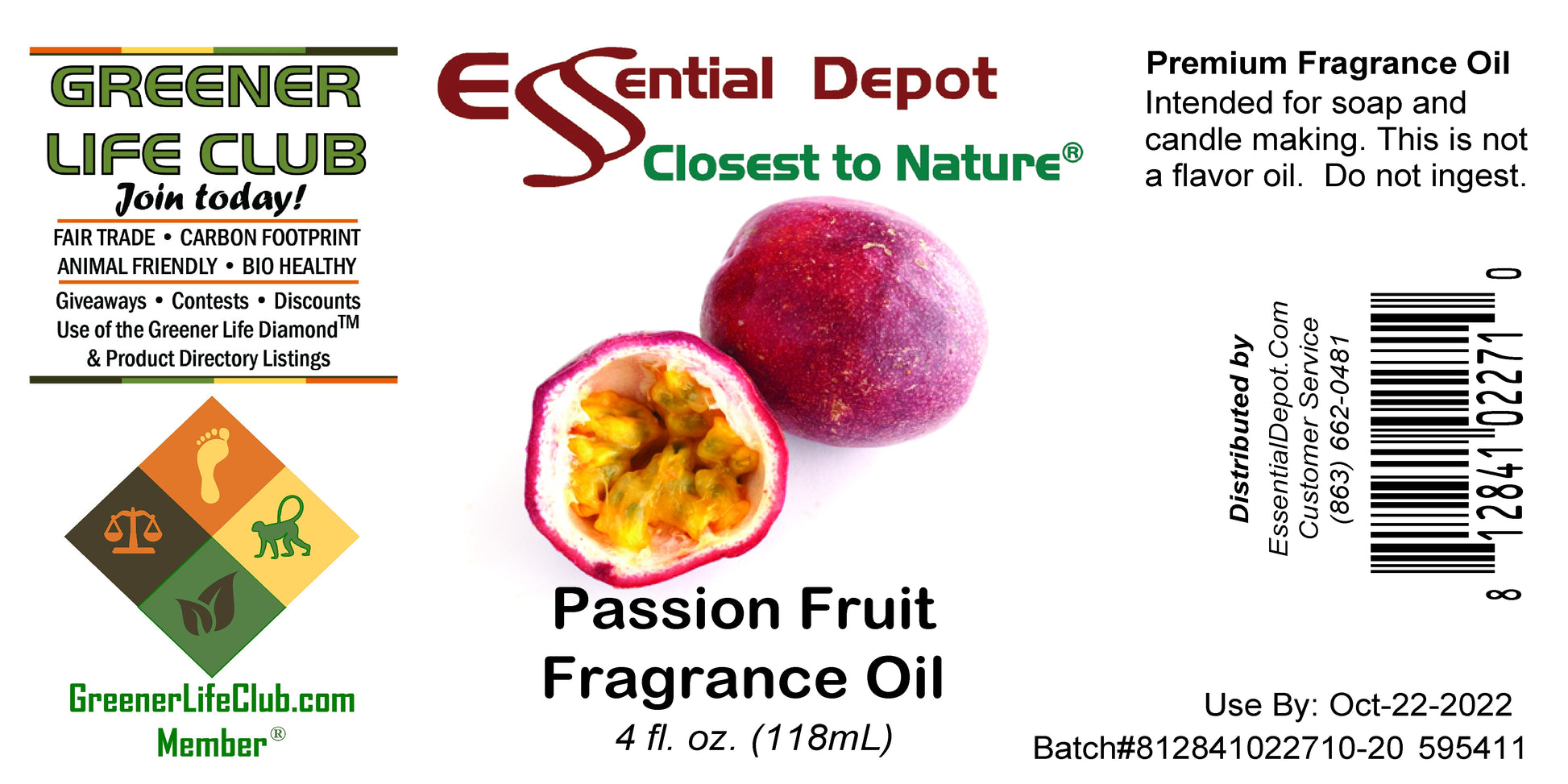 Passion Fruit Fragrance Oil - 4 oz.