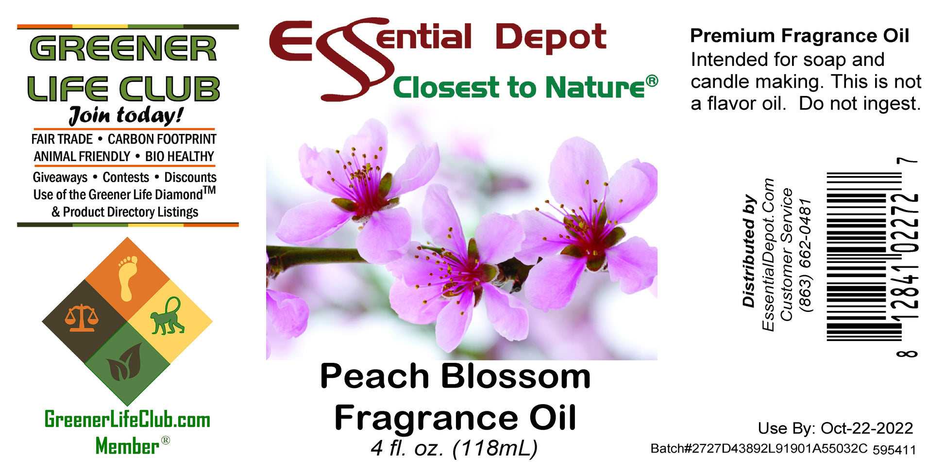 Peach Blossom Fragrance Oil - 4 oz.