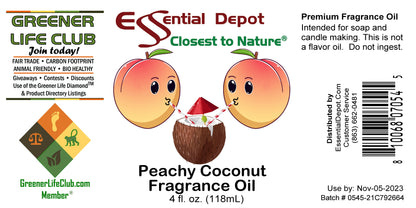 Peachy Coconut Fragrance Oil - 4oz
