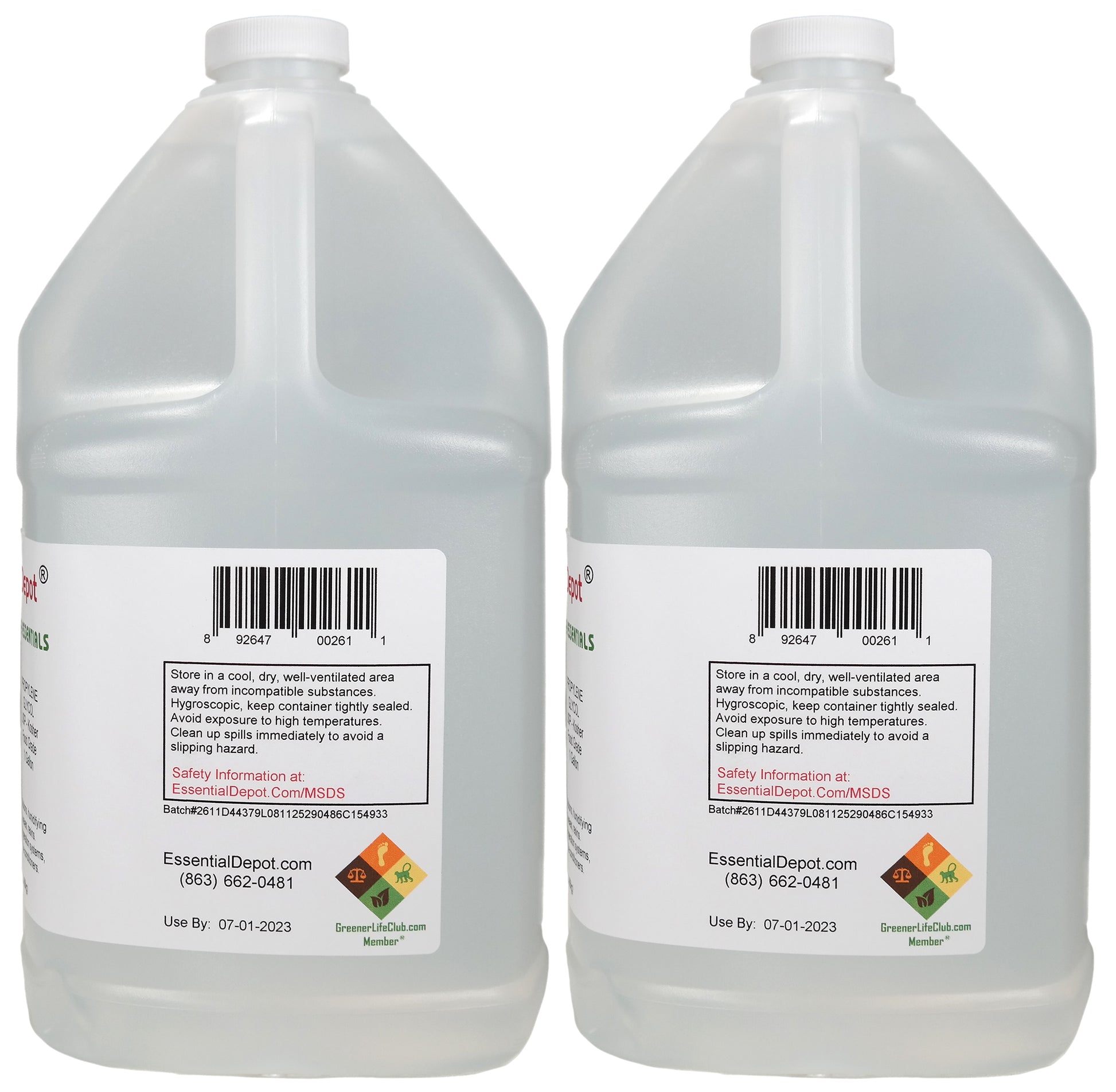 Propylene Glycol - 2 Gallons - 2 x 1 Gallon Containers - USP -FOOD GRADE